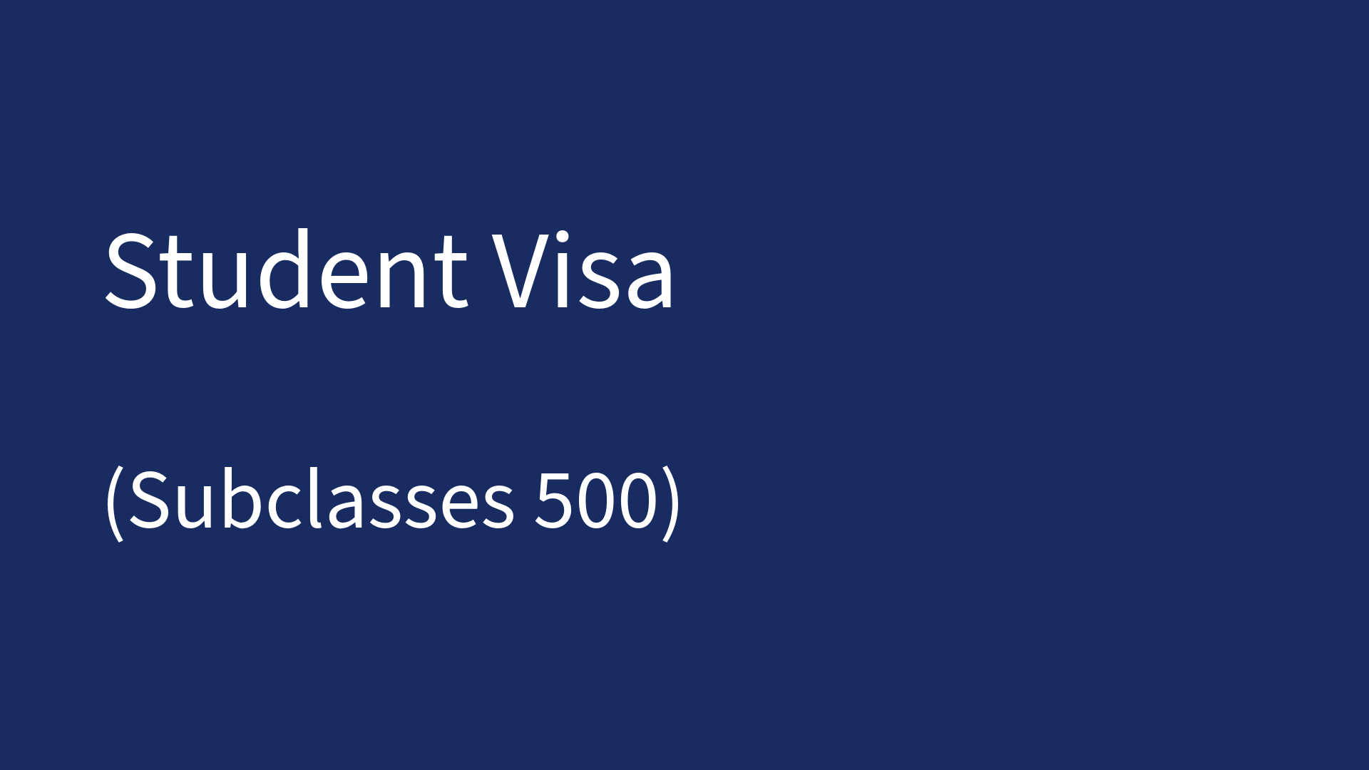 Student Visa